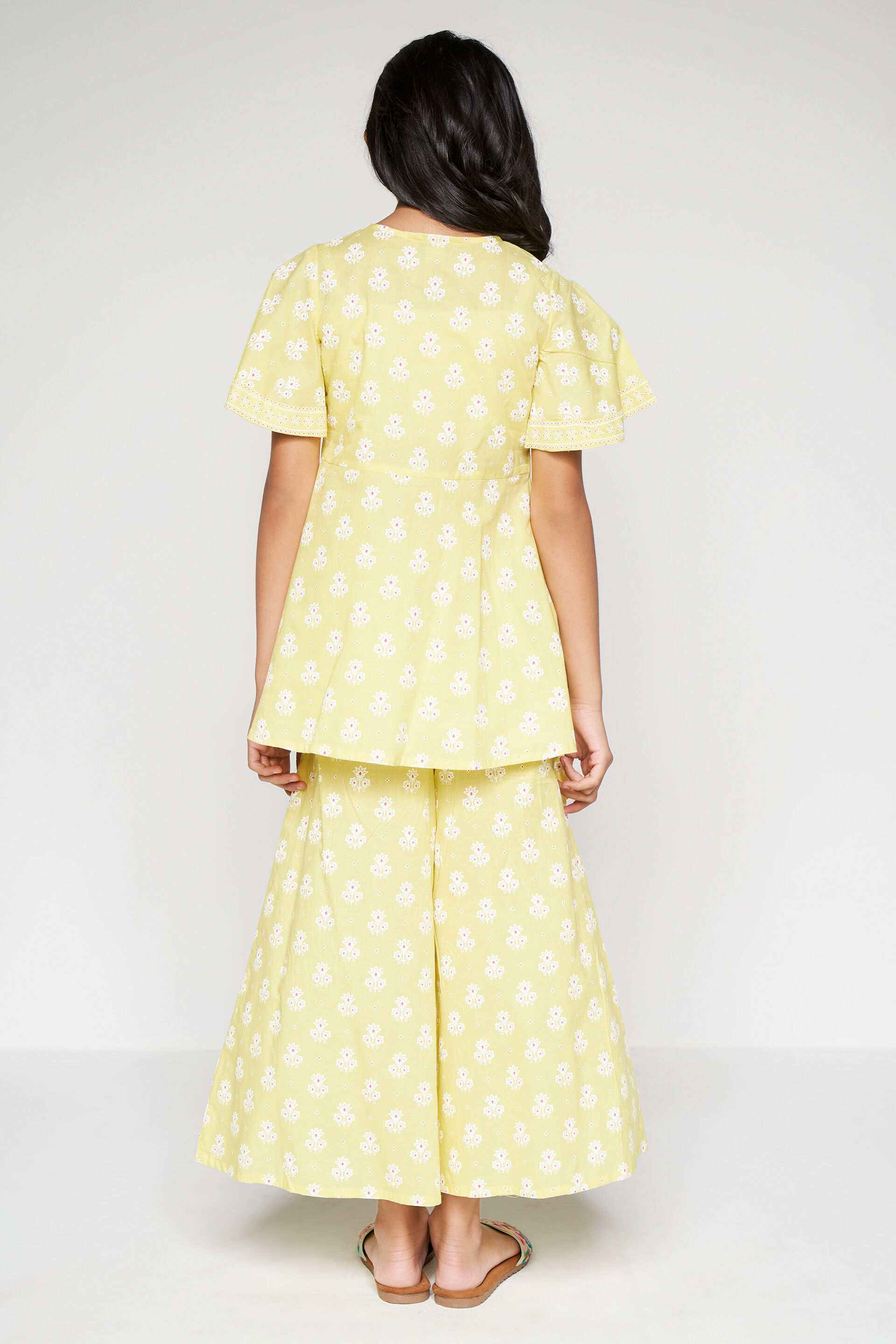 Lemon Kurta-Pallazo Set, Lime Green, image 6